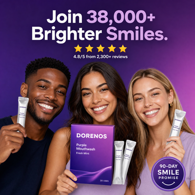 Purple Mouthwash for a long lasting fresh breath & visibly whiter teeth